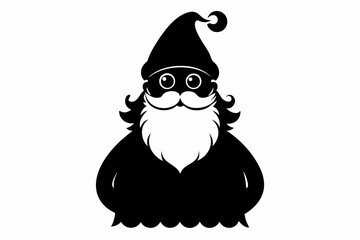 Christmas Santa sihouette black vector