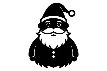 Christmas Santa sihouette black vector