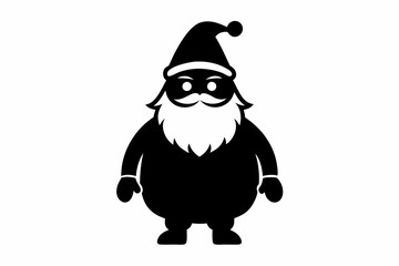 Christmas Santa sihouette black vector