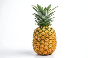 Fototapeta premium Fresh pineapple isolated on white background - tropical fruit