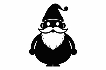 Christmas Santa sihouette black vector