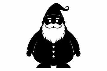 Christmas Santa sihouette black vector