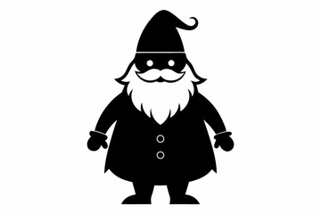 Christmas Santa sihouette black vector