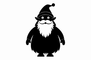 Christmas Santa sihouette black vector