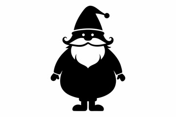 Christmas Santa sihouette black vector