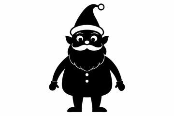 Christmas Santa sihouette black vector