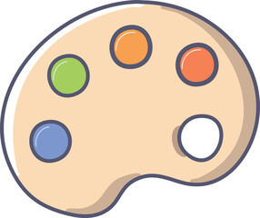 Fototapeta premium color palette icon isolated flat design illustration