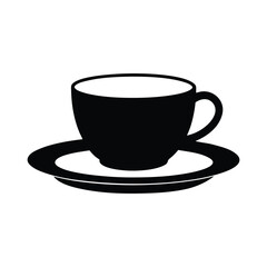 tea cup vector silhouette