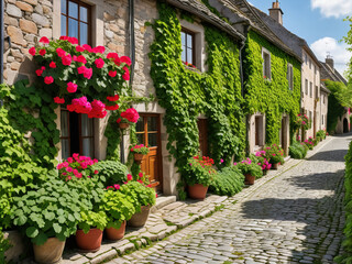 Naklejka premium house in the village