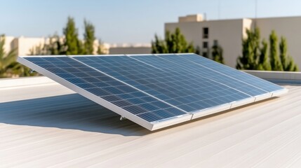 Solar panels installed on a rooftop
