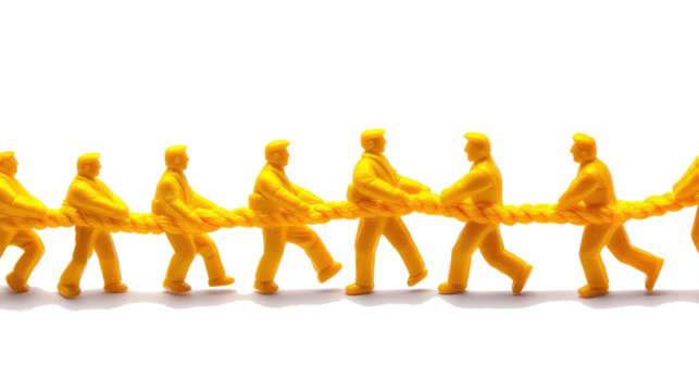 team of people holding hands