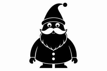 christmas santa sihouette black vector