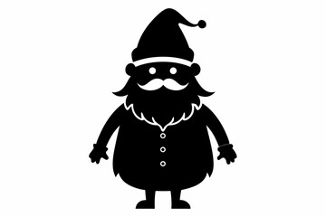 christmas santa sihouette black vector
