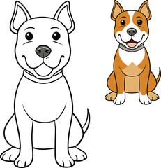 Strong and loyal, the pit bull dog is muscular with a broad head, short coat, and a loving, protective nature—great as a companion and family pet.