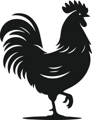 Black silhouette of a hen vector