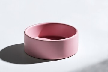 Minimalist pink bowl showcases elegant simplicity with soft shad