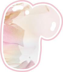 Watercolor Cloud Alphabet Letter Lowercase r.