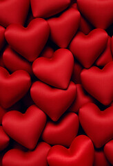 red hearts background