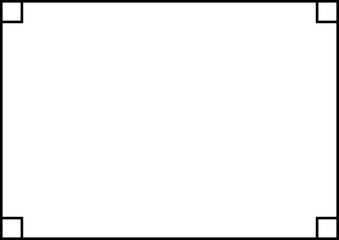 Monochrome simple horizontal frame set