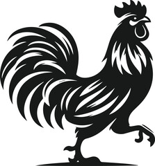 Black silhouette of a hen vector