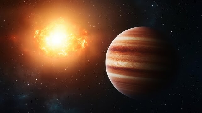 Newly discovered exoplanet forming near a supernova remnant, galactic astrophysics concept