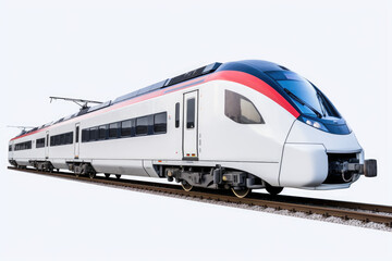 Naklejka premium Modern White Train PNG on transparent background