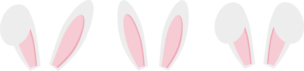 Ears of rabbits. Hare ears. Vector illustration