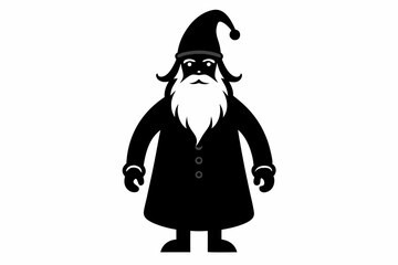 Christmas Santa silhouette black vector