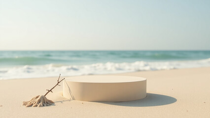 beige pod empty beach small twig lying next sandy