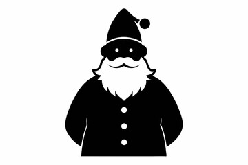 Christmas Santa silhouette black vector