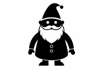 Christmas Santa silhouette black vector