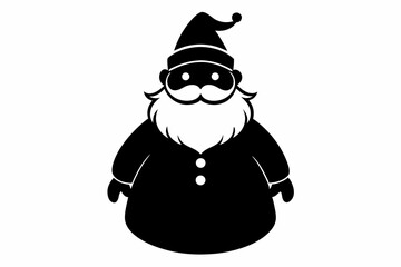 Christmas Santa silhouette black vector