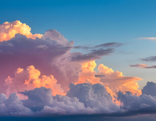 Obraz premium Abstract natural background, colorful clouds landscape background