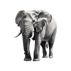 Fototapeta premium African elephant isolated transparent background