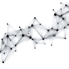 Abstract futuristic digital technology network connected with communication lines background...