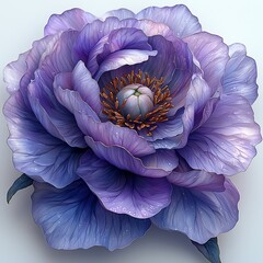 violet flower isolated on white