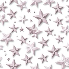 Obraz premium Pink glittery background adorned with white stars offers a charming and playful texture suitable for creative projects SEAMLESS PATTERN