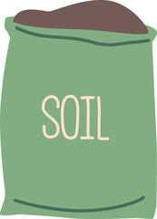 Soil in sack vector illustration