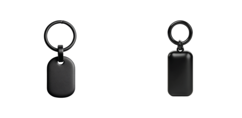 Elegant black keychain with sleek design and durable finish for everyday use