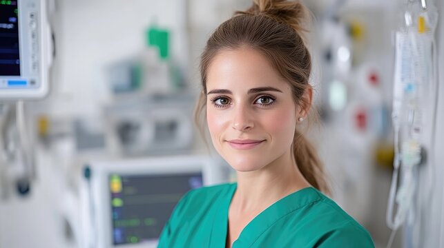 Female healthcare professional in a modern medical setting