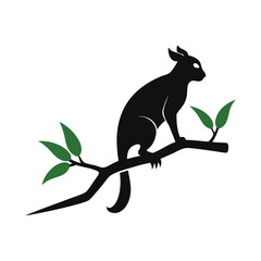  Kamanga on a branch on a white background