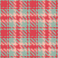 Contemporary Pastel greenish grey & Iridescent faded red Seamless Tartan Fabric Design