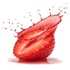 Fresh Strawberry with Splash Effect1