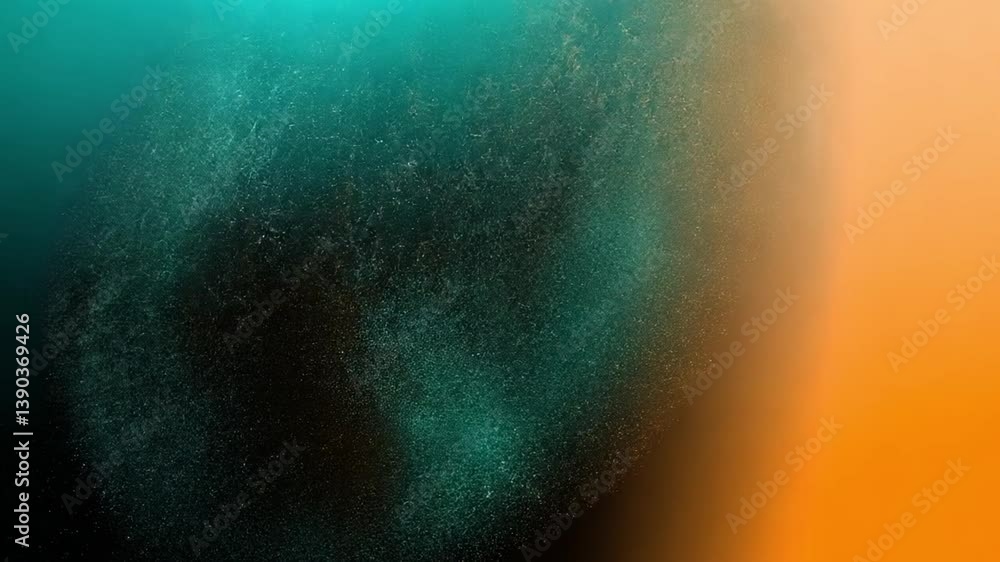 Aufkleber vibrant abstract background with colorful gradients flowing from black to orange and teal in a soft 