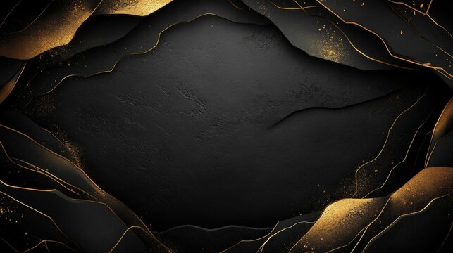 Elegant black and gold textured background for luxurious design and branding projects