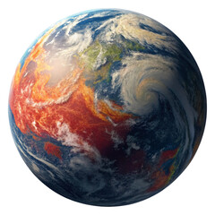 Stunning Visualization of Earth Showing Climate Change Effects and Extreme Weather