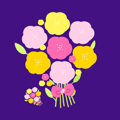 꽃다발 디자인 배경