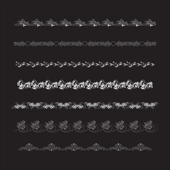 Black And White Ornaments Elements New Design