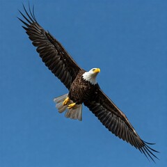 Fototapeta premium bald eagle in flight