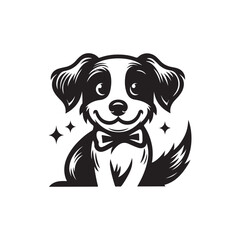 dog vector silhouette clipart logo concept